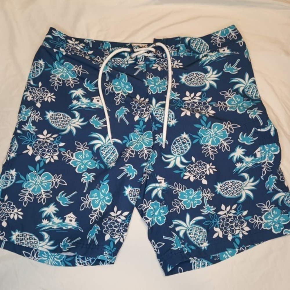 J.Crew Flexwear Swim Trunks. Size 33. Blue Floral.